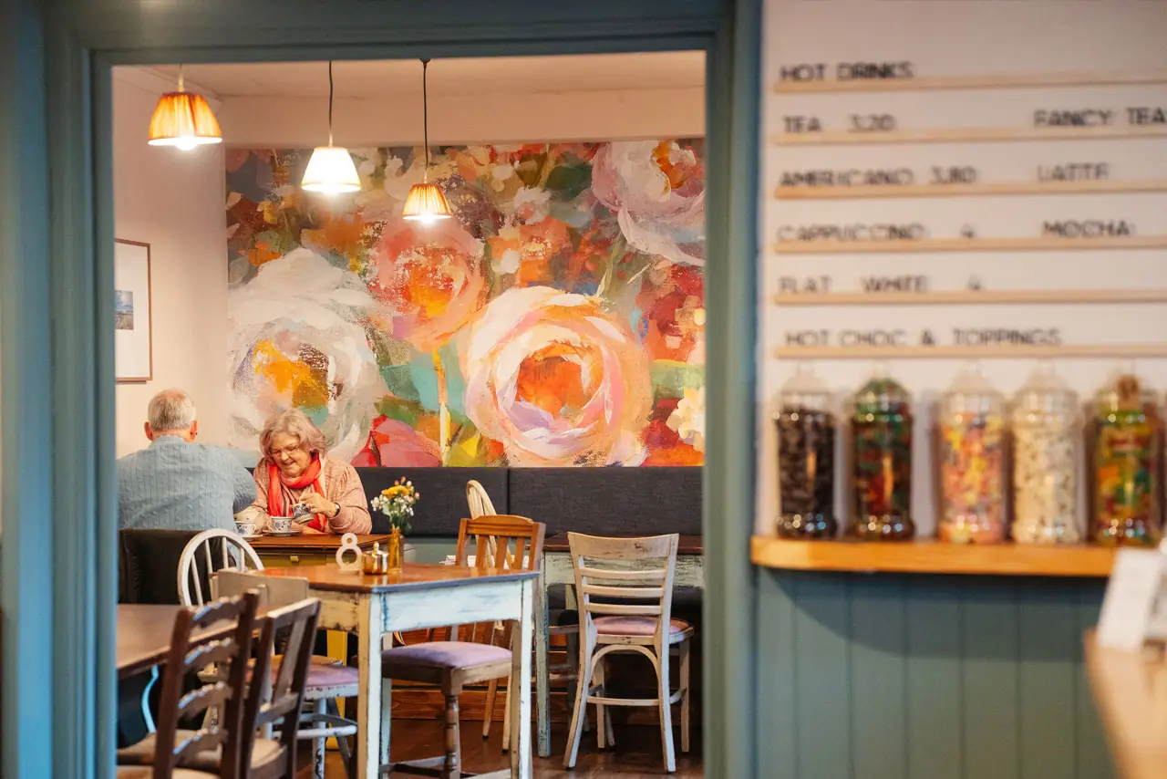 Brighht, vibrant restaurant