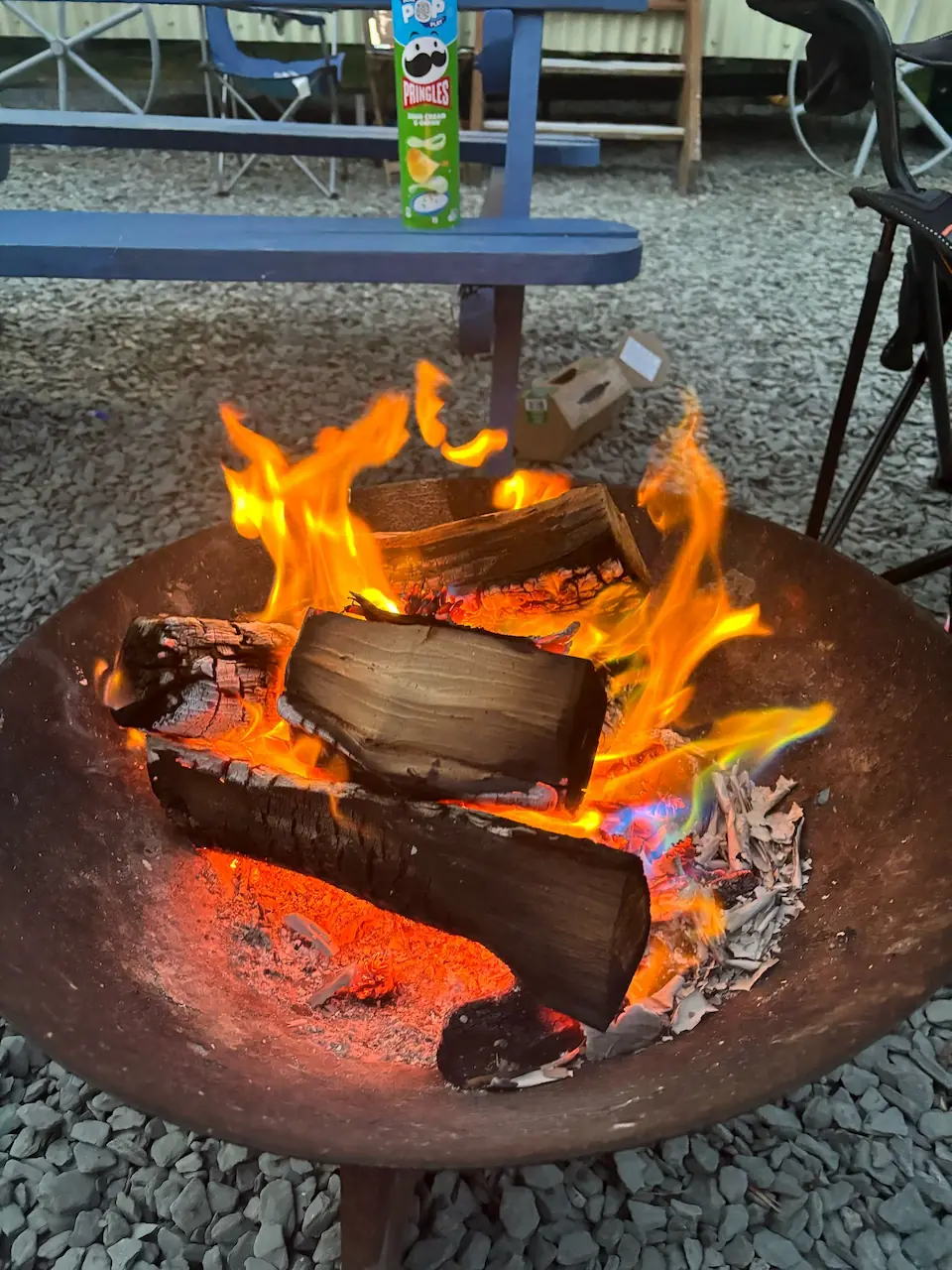 Fire in firepit