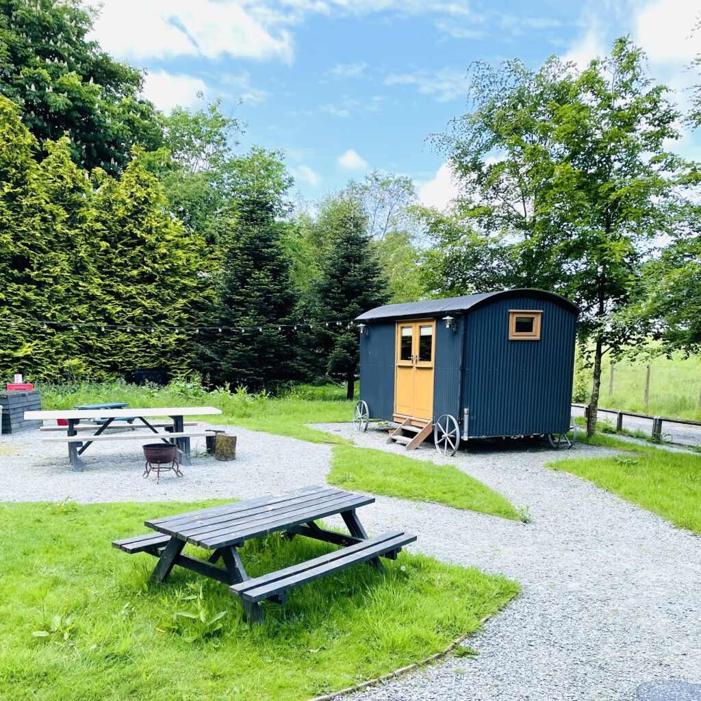 Shepherd's Hut Glamping at Samlesbury Hall Lancashire 
