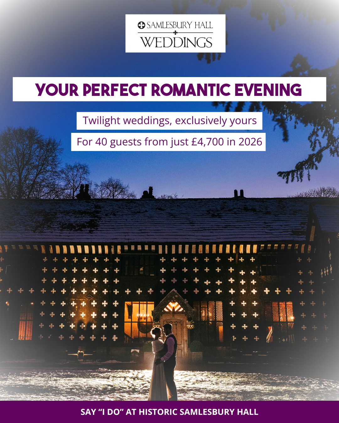 Twilight at Samlesbury Hall 2026